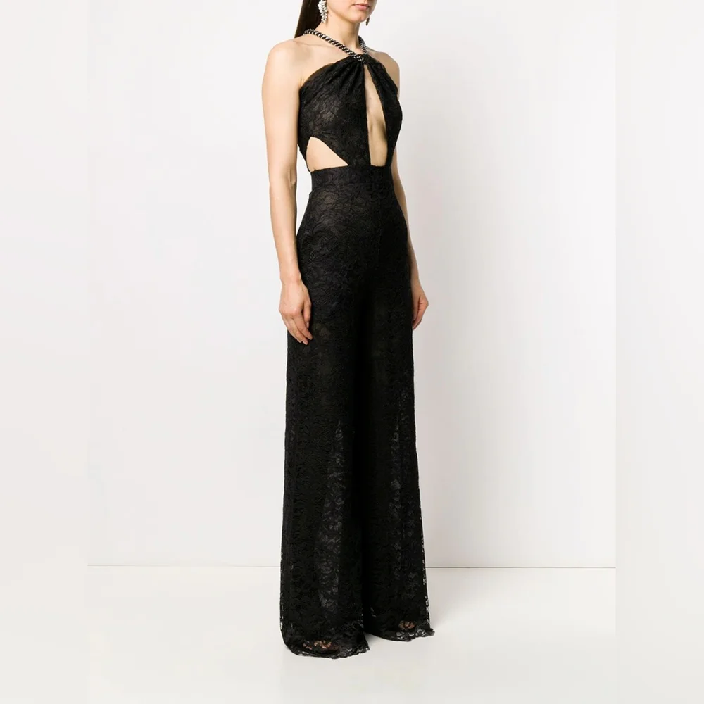 Dundas Revolve Vogue Black lace cut out jumpsuit - Picture 5 of 8